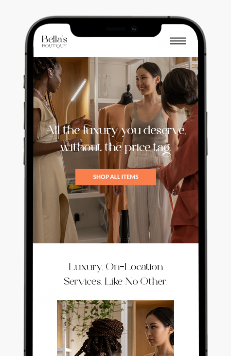 Web Design Phone Showcase