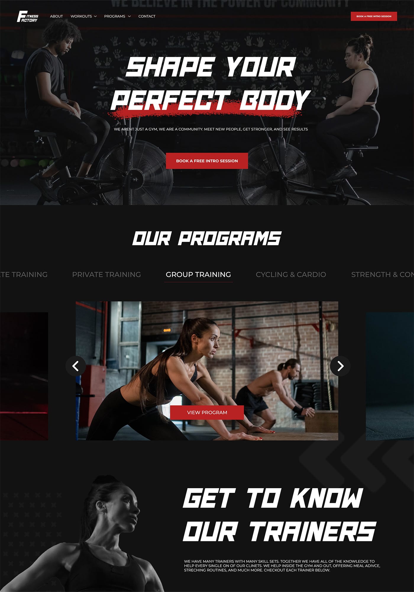 landing page