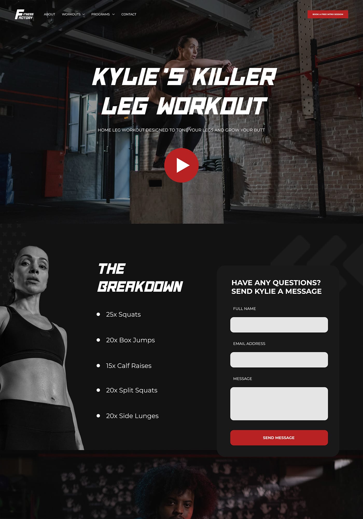 landing page