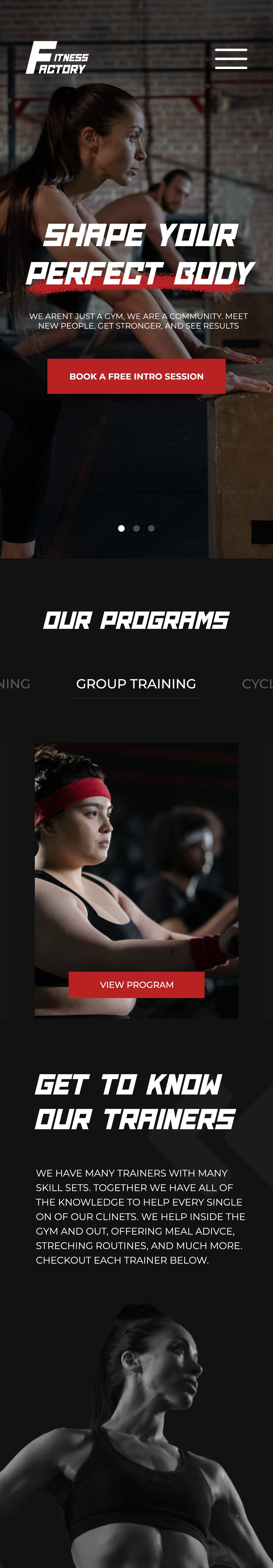 Website Landing Page